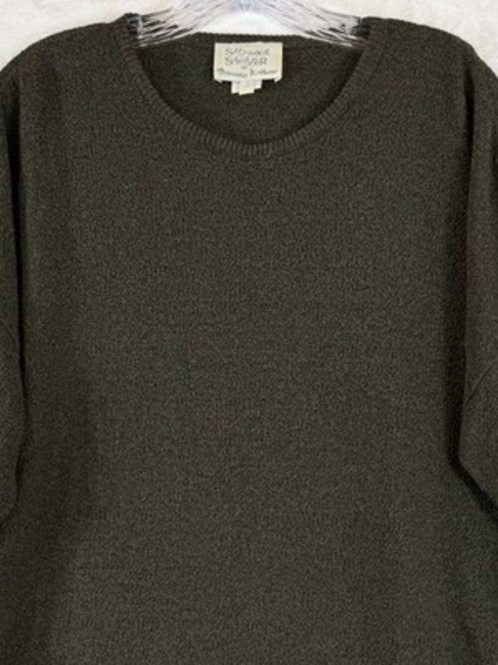 Stephanie Schuster Princess Knitwear Sweater 1X Green Lagenlook Vintage 90s